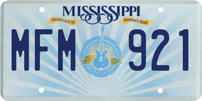 MS license plate MFM921