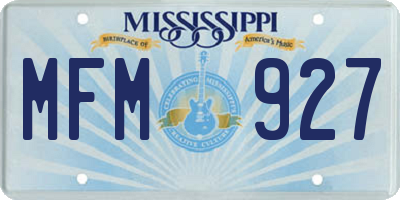 MS license plate MFM927