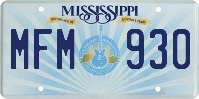 MS license plate MFM930