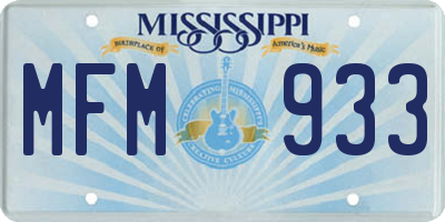 MS license plate MFM933