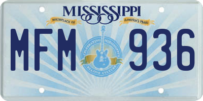 MS license plate MFM936