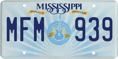 MS license plate MFM939