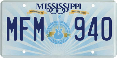 MS license plate MFM940