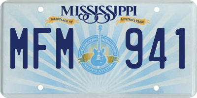 MS license plate MFM941