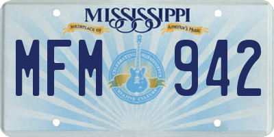 MS license plate MFM942