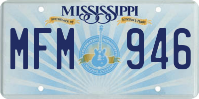 MS license plate MFM946
