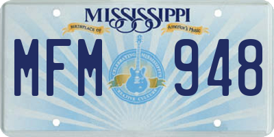 MS license plate MFM948