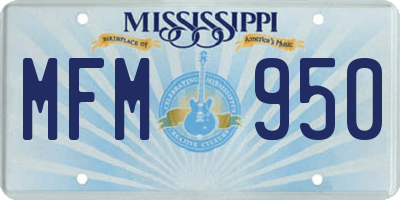 MS license plate MFM950