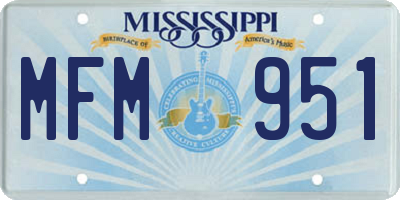 MS license plate MFM951