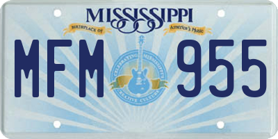 MS license plate MFM955