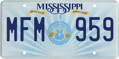 MS license plate MFM959
