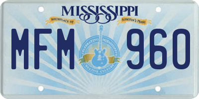 MS license plate MFM960