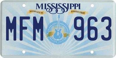 MS license plate MFM963
