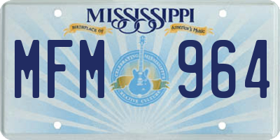 MS license plate MFM964