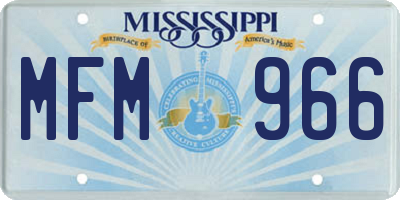 MS license plate MFM966