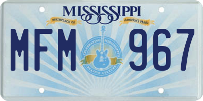 MS license plate MFM967