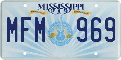 MS license plate MFM969
