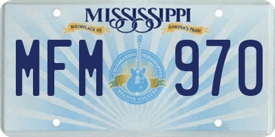 MS license plate MFM970