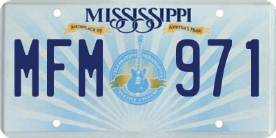 MS license plate MFM971