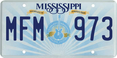 MS license plate MFM973