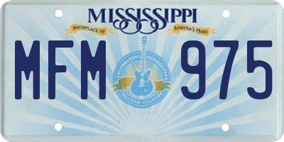 MS license plate MFM975