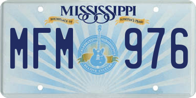 MS license plate MFM976