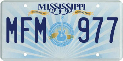 MS license plate MFM977
