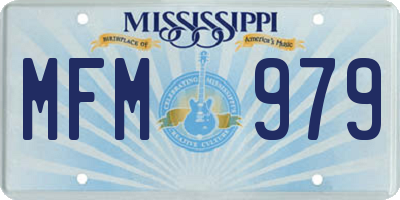 MS license plate MFM979
