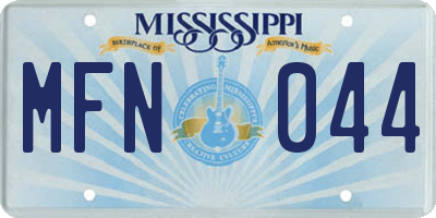 MS license plate MFN044