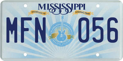 MS license plate MFN056