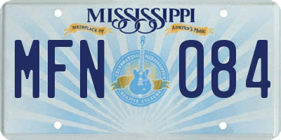 MS license plate MFN084