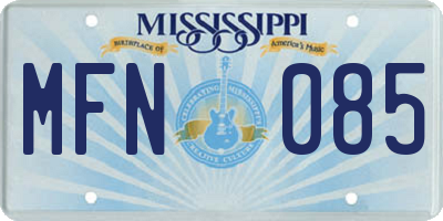 MS license plate MFN085