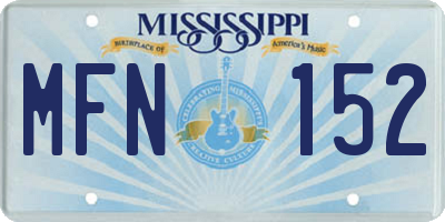 MS license plate MFN152