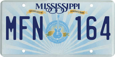 MS license plate MFN164