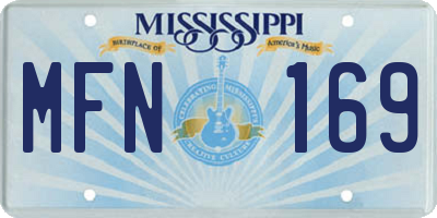 MS license plate MFN169