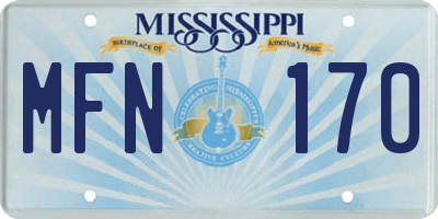 MS license plate MFN170