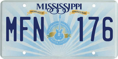 MS license plate MFN176