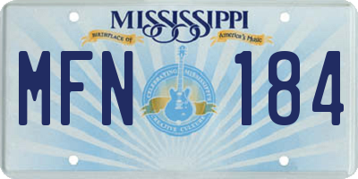 MS license plate MFN184