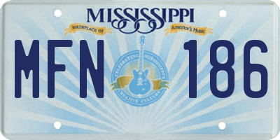 MS license plate MFN186