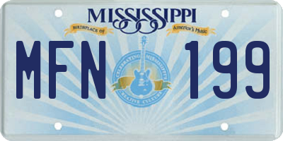 MS license plate MFN199