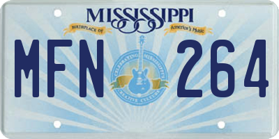 MS license plate MFN264