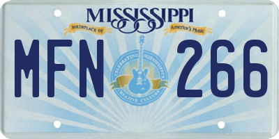 MS license plate MFN266