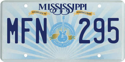 MS license plate MFN295