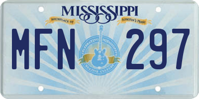 MS license plate MFN297