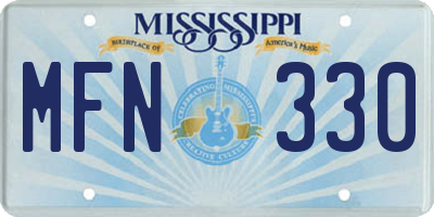 MS license plate MFN330