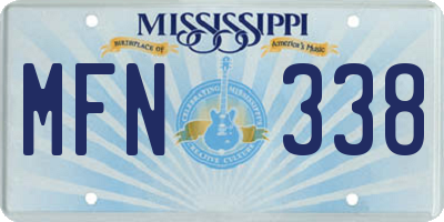 MS license plate MFN338