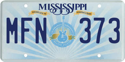 MS license plate MFN373