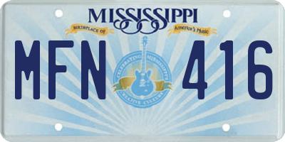 MS license plate MFN416