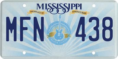 MS license plate MFN438