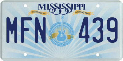 MS license plate MFN439